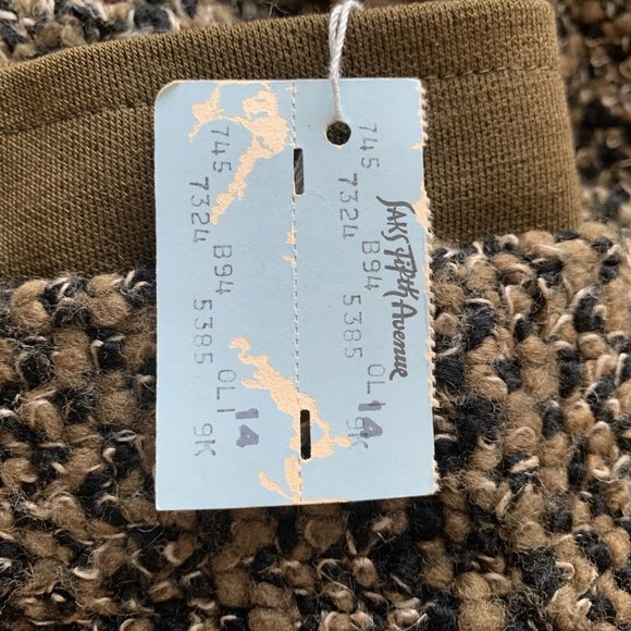 NWT Vintage 60s Saks Fifth Ave Classic Jacket Nubby Knit Blazer Open Front - Picture 11 of 12